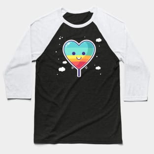 Love Heart Rainbow Pride Baseball T-Shirt